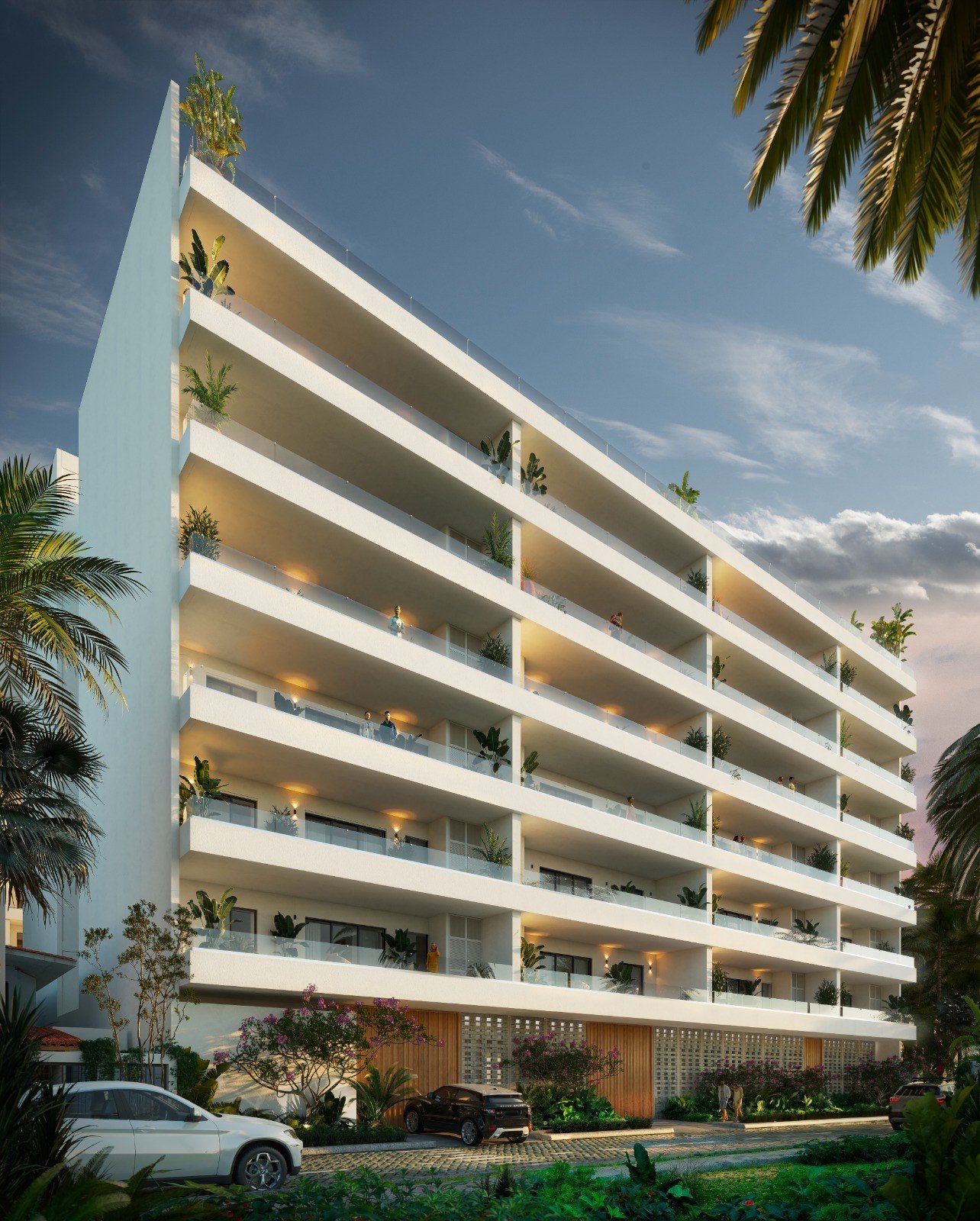 Vista completa del edificio residencial Brisa al Mar